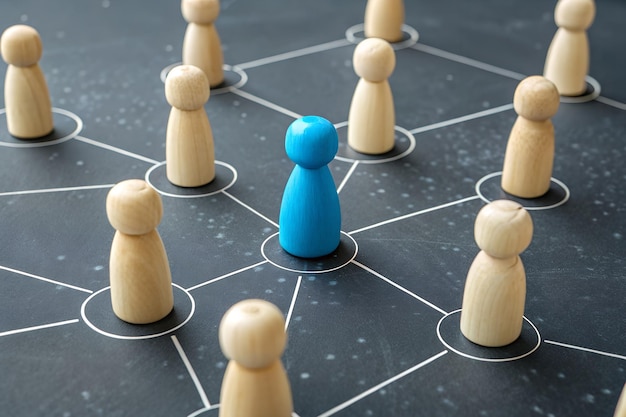 connected network visualizing leadership and team dynamics