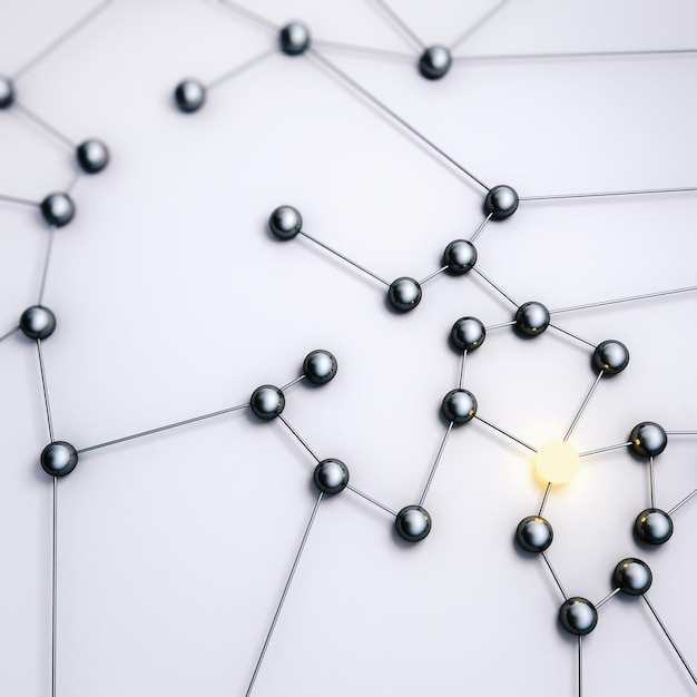 Connection concept target market cyberspace Clients database 3d rendering