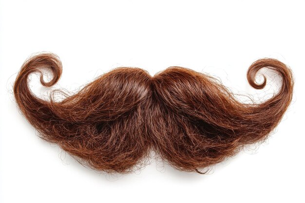 Create a highresolution digital image of a curly voluminous beard with a matching mustache