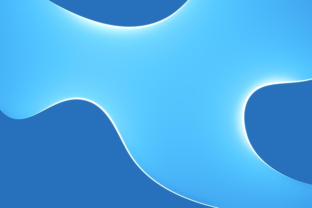 creative blue fantasy background with waves and lines design and landing page concept 3d rendering