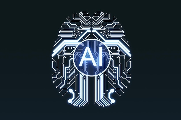 Creative digital AI circuit brain