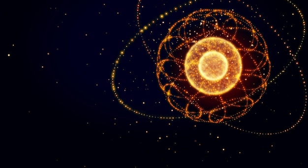Creative orange sphere backdrop