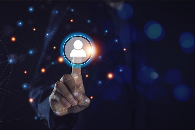 CRM concept customer connection
