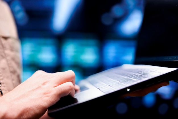 Crypto mining farm high tech workplace