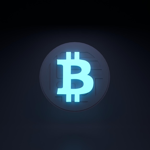 Cryptocurrency icon Future money concept 3d render illustration