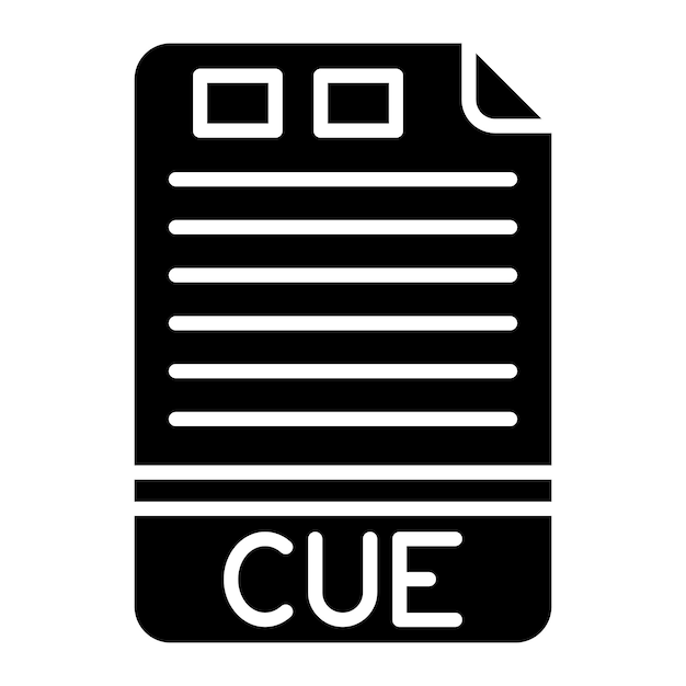 CUE Glyph Solid Black Illustration