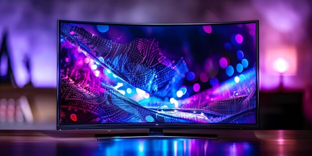Curved LED TV Display Panel with Reflective Diode Pixels Concept Curved TV LED display Display panel Reflective diode pixels
