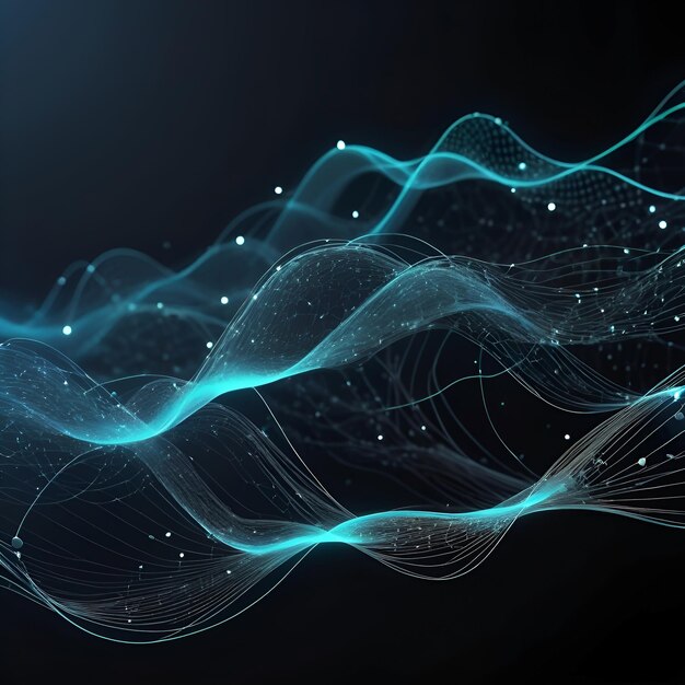 Cyber Data Flow Blockchain AI-netværk Digitale bølgerCyber Data Flow Blockchain AI-netværk Digitale bølger