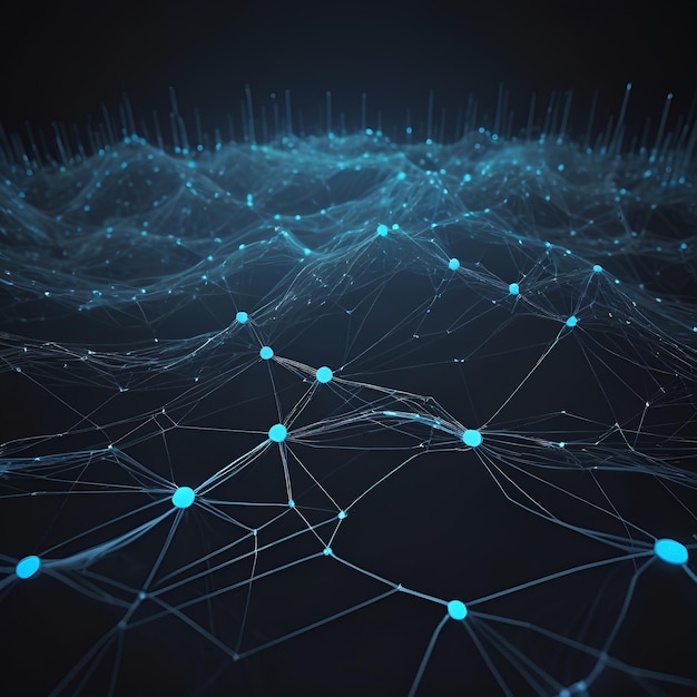 Cyber Data Flow Blockchain AI-netværk Digitale bølgerCyber Data Flow Blockchain AI-netværk Digitale bølger