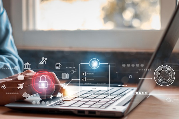 cyber security concept login user identification information security and encryption secure internet access cybersecurity secure access to users personal information