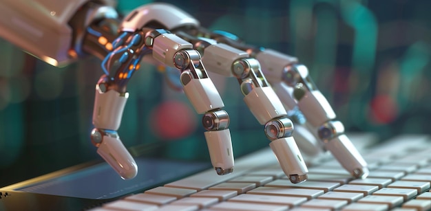 Cybernetic Hand Typing Future of Technology