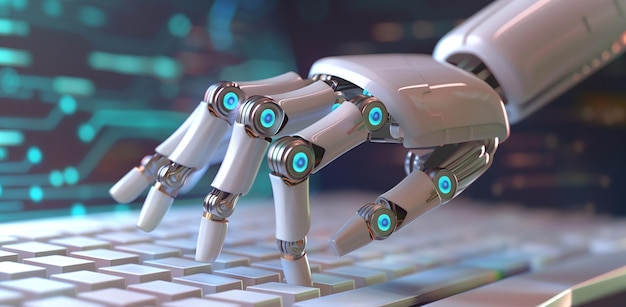 Cybernetic Hand Typing Future of Technology