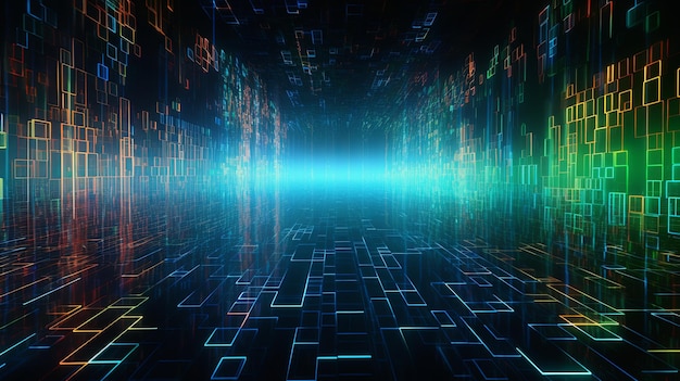 Cyberpunk-stil. Abstrakt futuristisk wallpaper