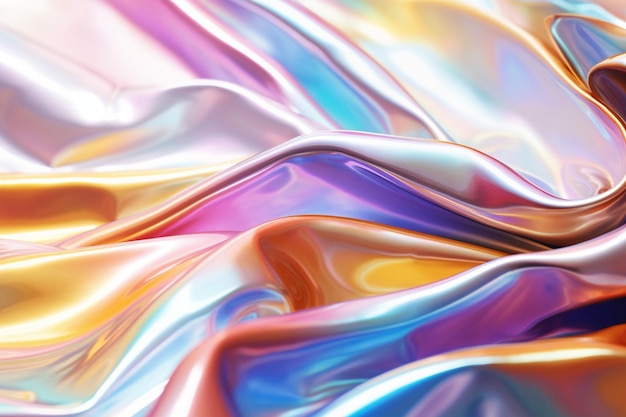 D rendering of a colorful abstract shape with a white background