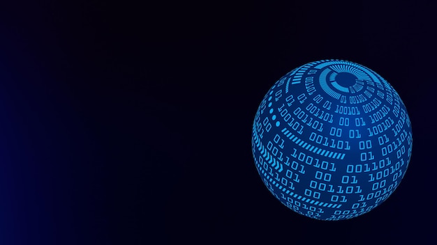 Dark Blue Elegant Globe Future Technology Background