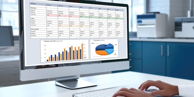 Dashboard med virksomhedsdata giver virksomhedsintelligens, analytisk og effektivt