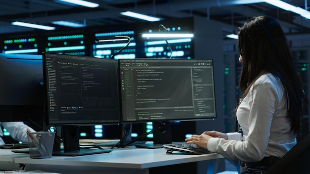 Data center network engineer managing infrastructure