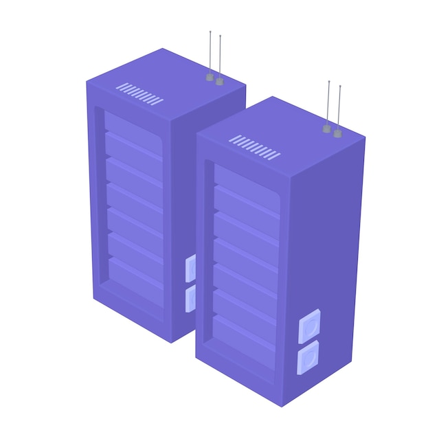 Data network server in cabinet Diagnostic test in computer room technology