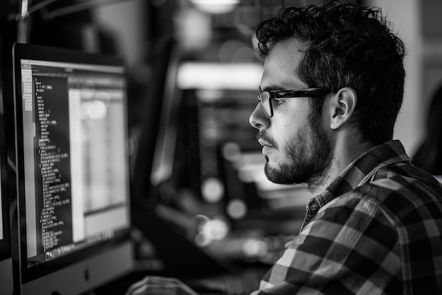Data Scientist arbejder med moderne teknologi.