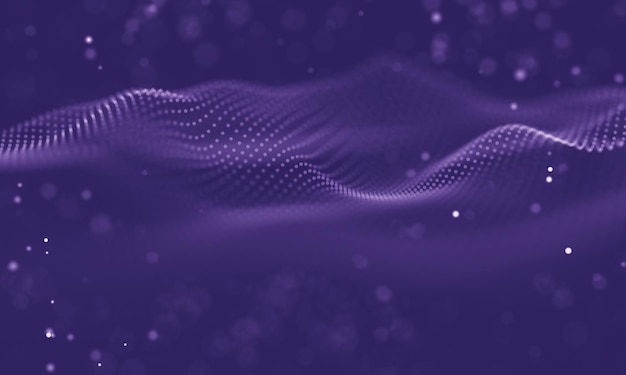 Data technology abstract futuristic illustration Low poly shape with connecting dots and lines on dark background 3D rendering Big data visualization