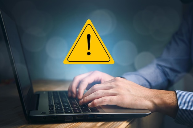 Datorhack varningssystem hackat varningsmeddelande