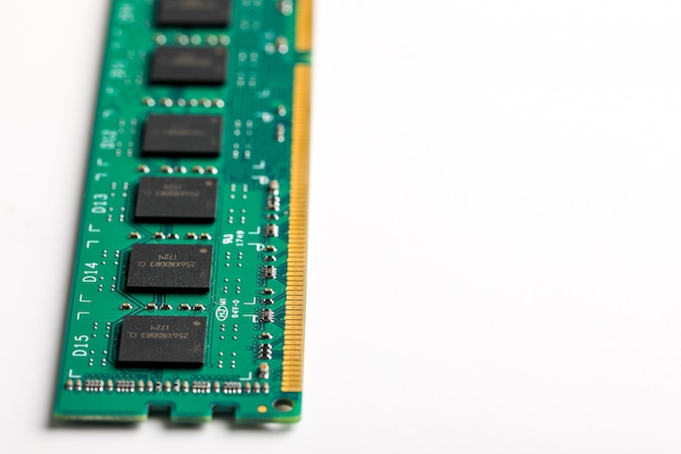 Ddr ram memory isolated on white background