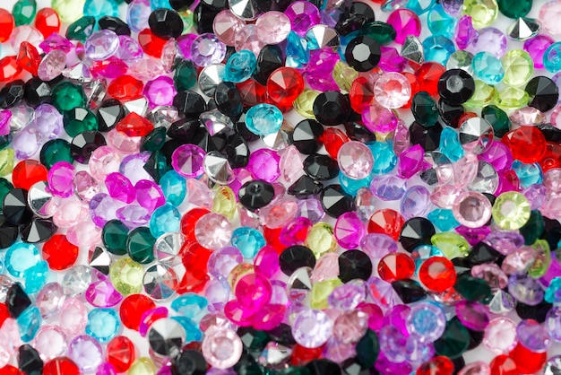 Decorative pebbles of different colors as a texture
