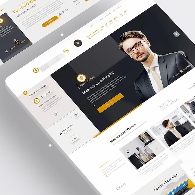 Design professionelt website-layout til virksomhed, der specialiserer sig i guld- og kryptovalutahandel