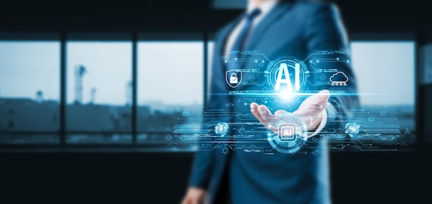 Development of artificial intelligence AI business people experience brain function artificial intelligence algorithms new generation of connected and innovative technologies machine learning