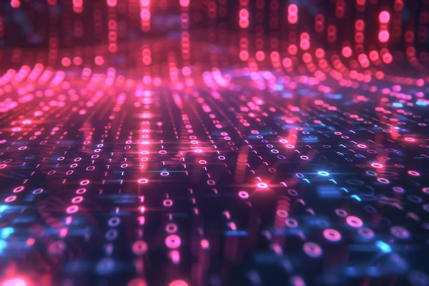Digital binær teknologi baggrund skabt med Generativ AI