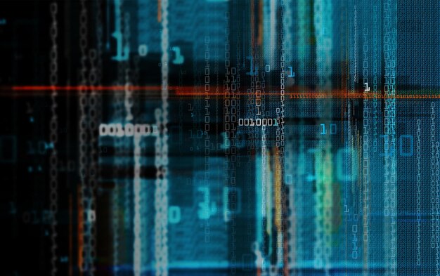 Digital binary data and electronic circuit board