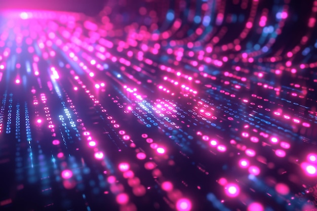Digital Binary Technology Background created with Generative AI