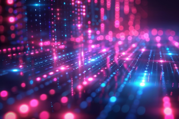 Digital Binary Technology Background created with Generative AI