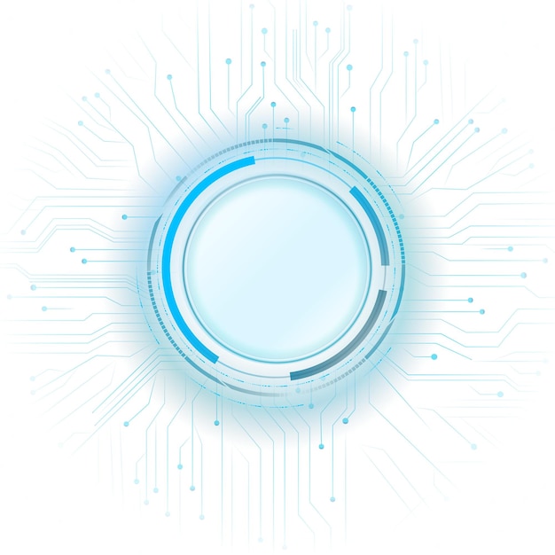 Digital circle circuit background png futuristic technology