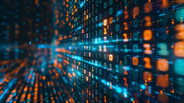 Digital data concept Binary code