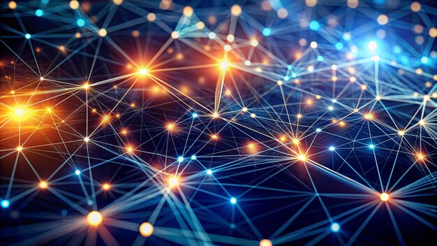 Digital forbindelse: Et levende netværk af knudepunkter og forbindelser inden for teknologi.