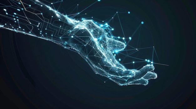 Digital Hand Reaching Out