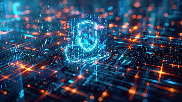 digital shield protecting a network of data and connections