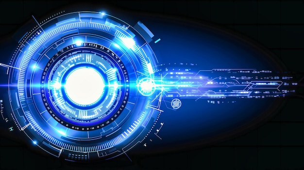 Digital Technology and Science Concept Abstract Network and Communication Design in Blue