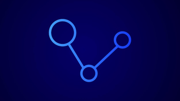 digital technology blue color share icon on blue color illustration background
