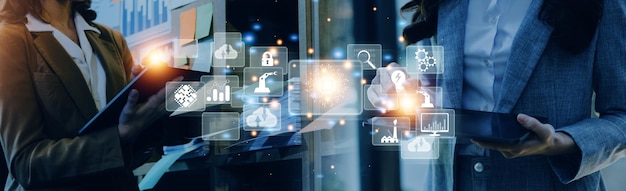 Digital transformation technology strategy digitization and digitalization of business processes and data optimize and automate operations customer service management internet and cloud computing