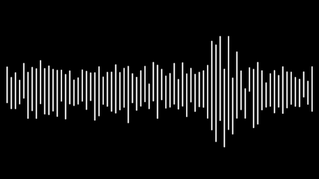 Digitala ljudvågor på svart bakgrund