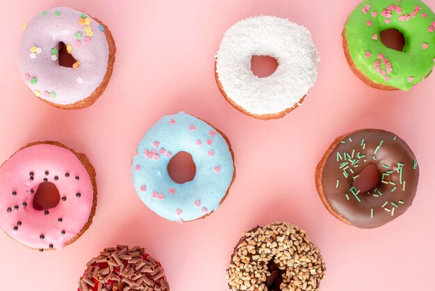 Directly above shot of cupcakes on table