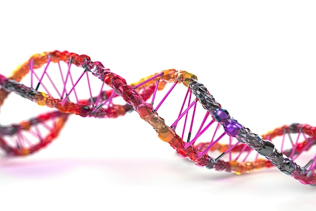 dna helix gene molecule spiral loop 3d genetic chromosome cell dna molecule spiral of blue light on black background for molecular genetic science genome biotechnology and health medicine