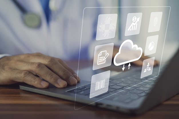Doctor upload data for patient on cloud computing