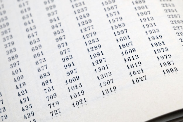 document with many numbers data encrypt Cipher encryption code or data