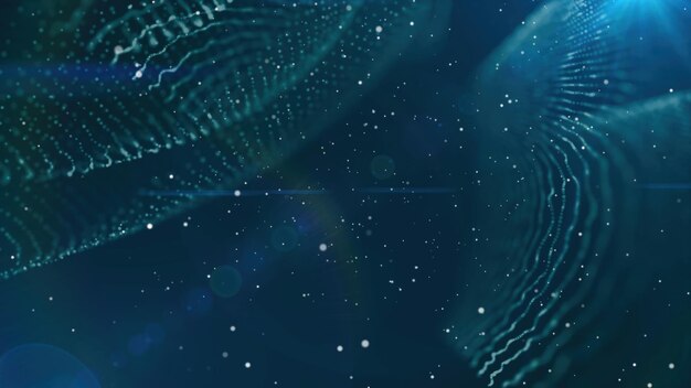 dof particles beautiful wavy surface with fabric effect 3d render computer rendering abstraction