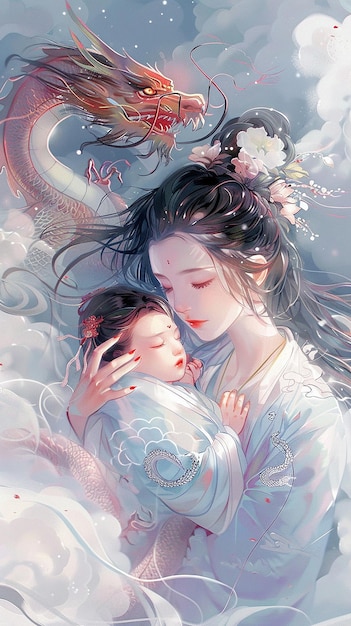 e woman holding a newborn baby