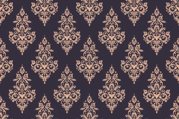 elegant damask pattern in soft pink and navy