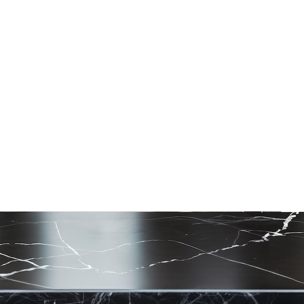 Empty tabletop for product display with solid white background backdrop